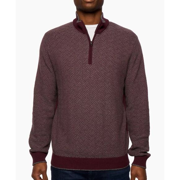 Robert Graham Draco Quarter-Zip Knit Sweater Long Sleeve Preppy Casual Men's XXL - Picture 1 of 8